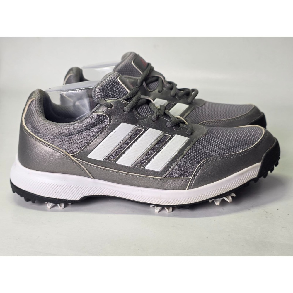 Adidas Tech Response 2.0 Men's Golf Shoes Size 8.5 Gray White Soft Spike Sneaker